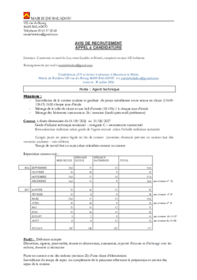 avis de recrutement